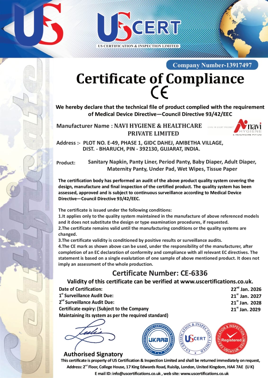 Certificate Compliance